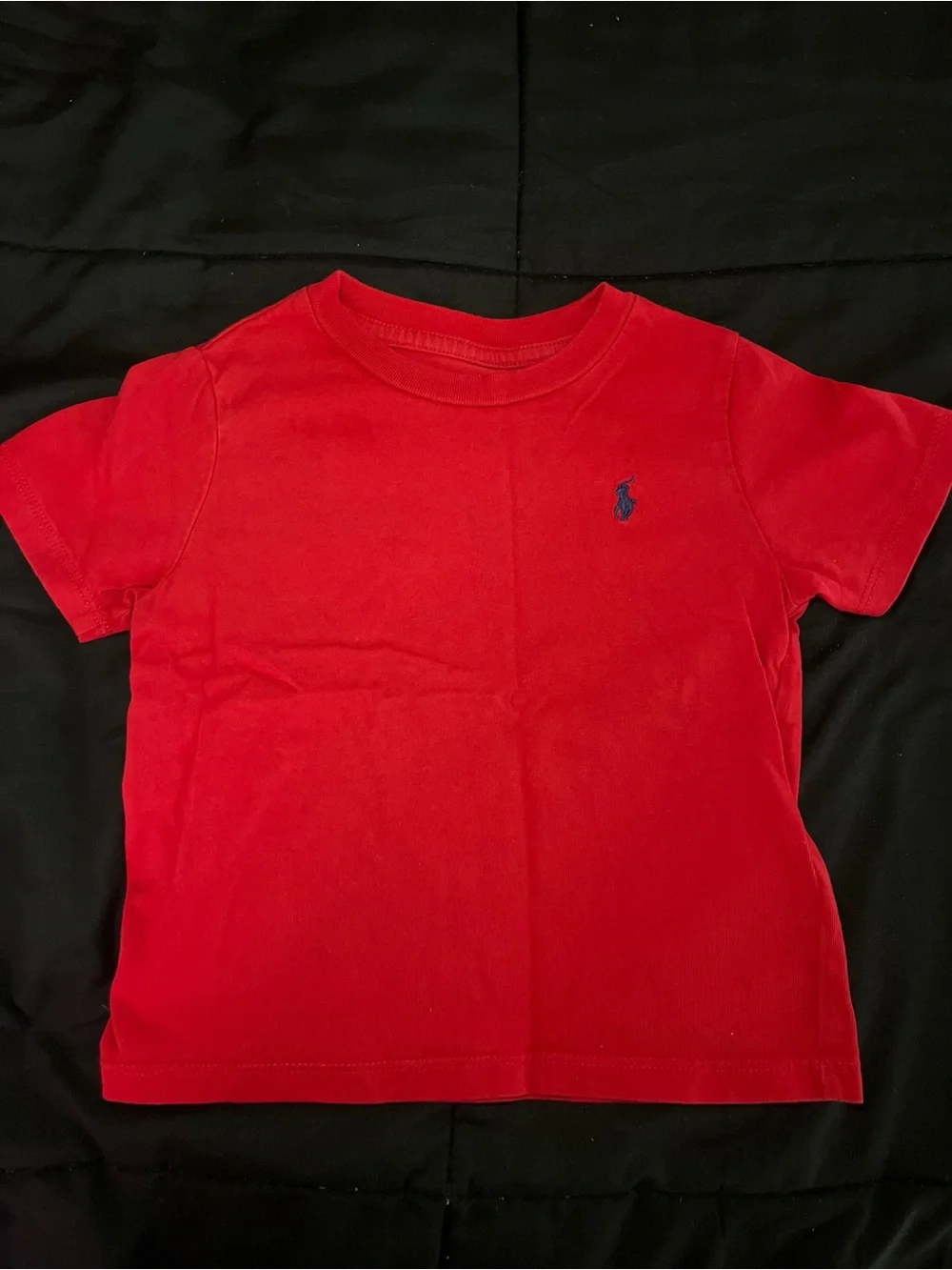 Baby Ralph Lauren Red Tee with Navy Pony Embroidery